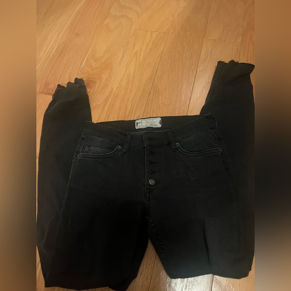 Free People Black Skinny Jeans